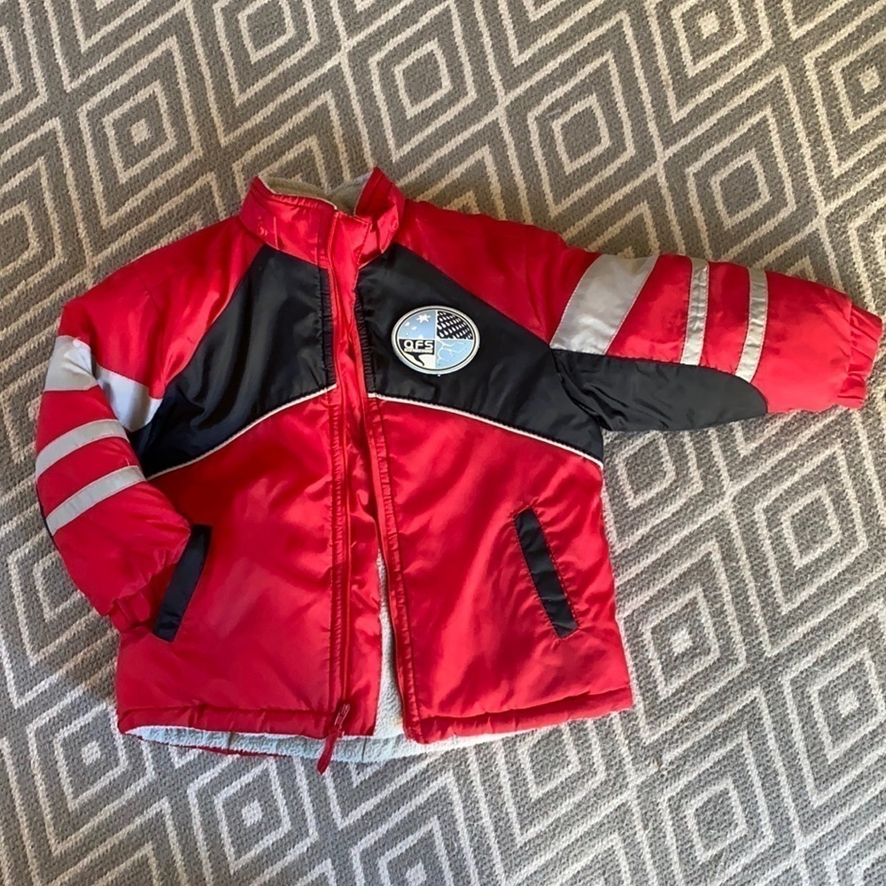 French Toast Red Black Gray Boys Winter Insulated Jacket Size 24 Months